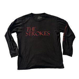 The Strokes 'The Singles Vol 01' Black & Red Graphic Long Sleeve Shirt Large